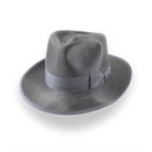 Smoke Grey Sleek Silk Finish Fedora Hat for Men | The Oliver - Agnoulita Hats 1 