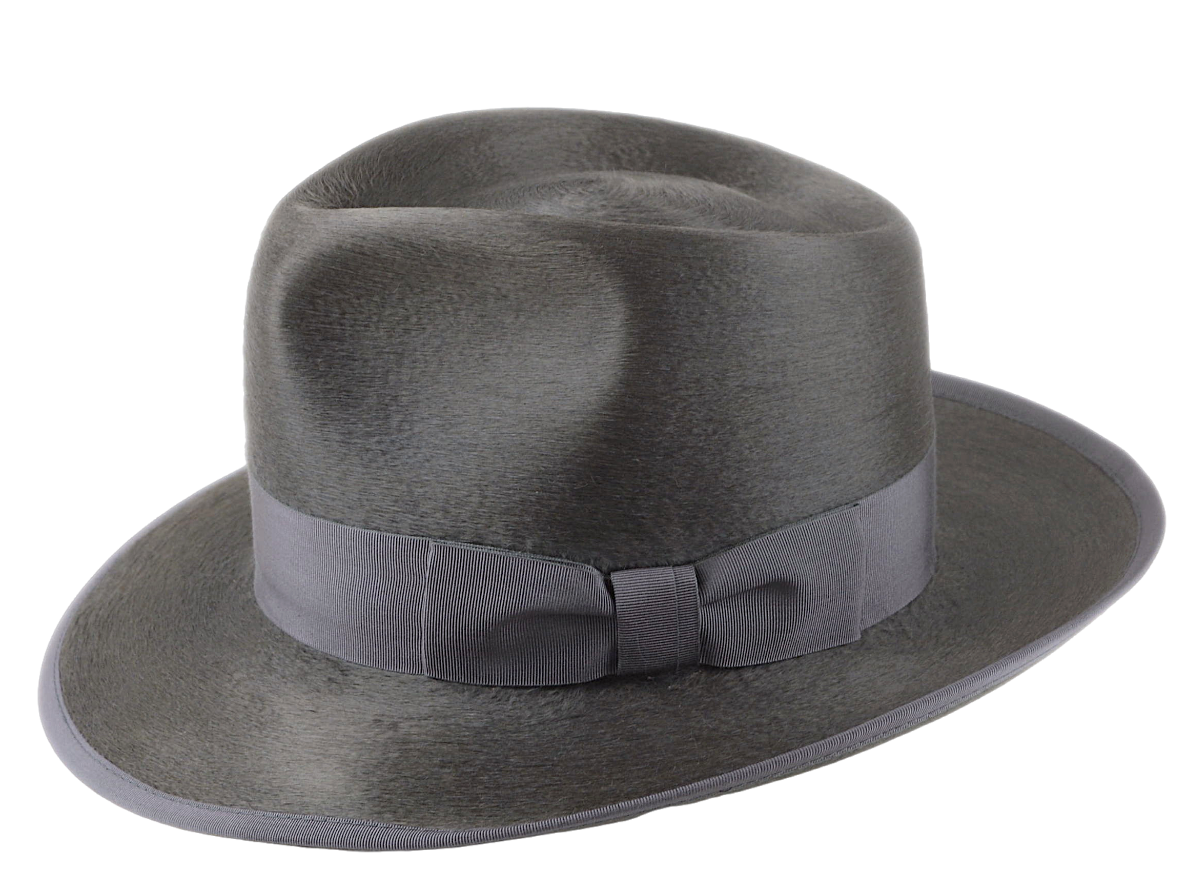 The OLIVER | Agnoulita Custom Handmade Hats Agnoulita Hats 2 | Hare Felt, Rabbit fur felt, Smoke Grey, Teardrop, Wide Brim Fedora