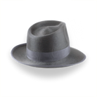 Smoke Grey Sleek Silk Finish Fedora Hat for Men | The Oliver - Agnoulita Hats 4 