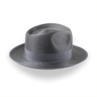 Smoke Grey Sleek Silk Finish Fedora Hat for Men | The Oliver - Agnoulita Hats 5 