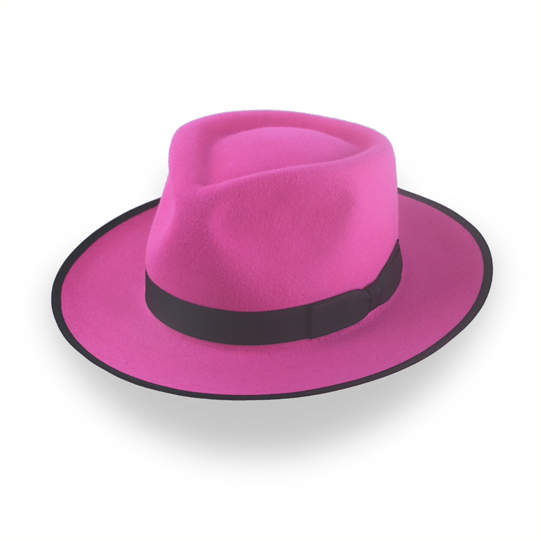 Stylish Fuchsia Fedora Hat with Custom Fit | The Equinox - Agnoulita Hats 1 