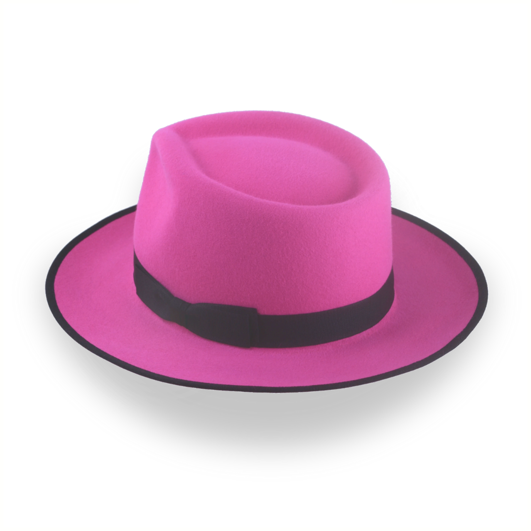 Stylish Fuchsia Fedora Hat with Custom Fit | The Equinox - Agnoulita 3 