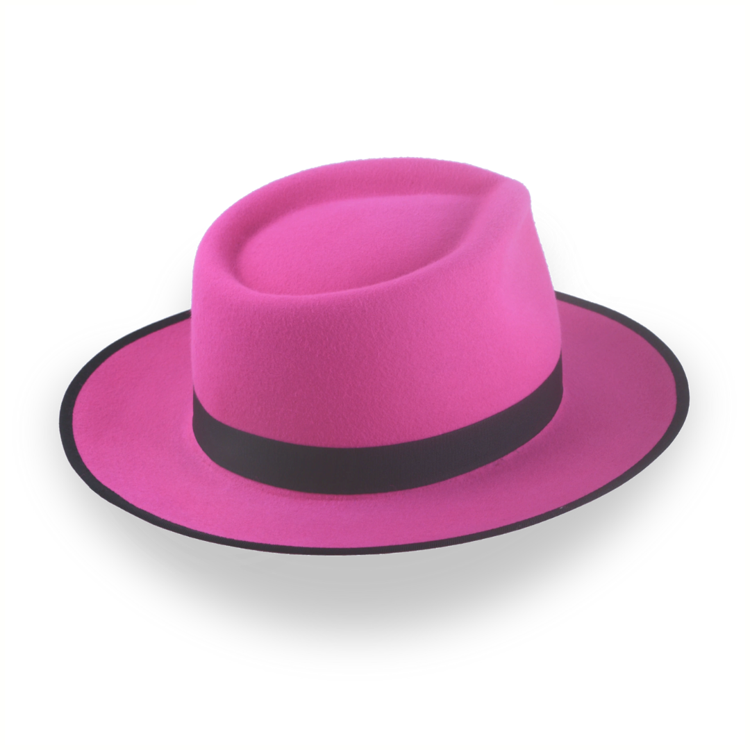 Stylish Fuchsia Fedora Hat with Custom Fit | The Equinox - Agnoulita 4 