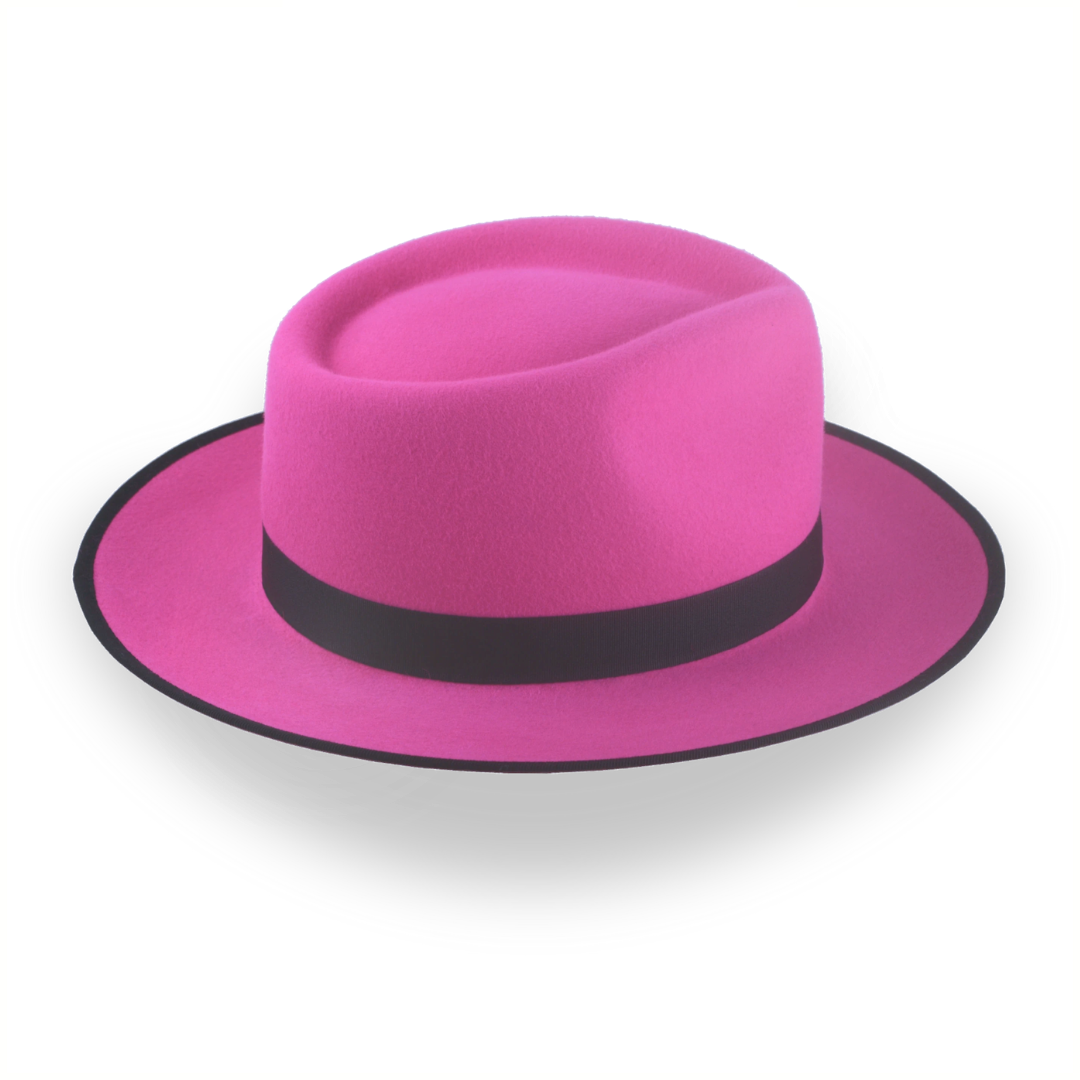 Stylish Fuchsia Fedora Hat with Custom Fit | The Equinox - Agnoulita Hats 5 