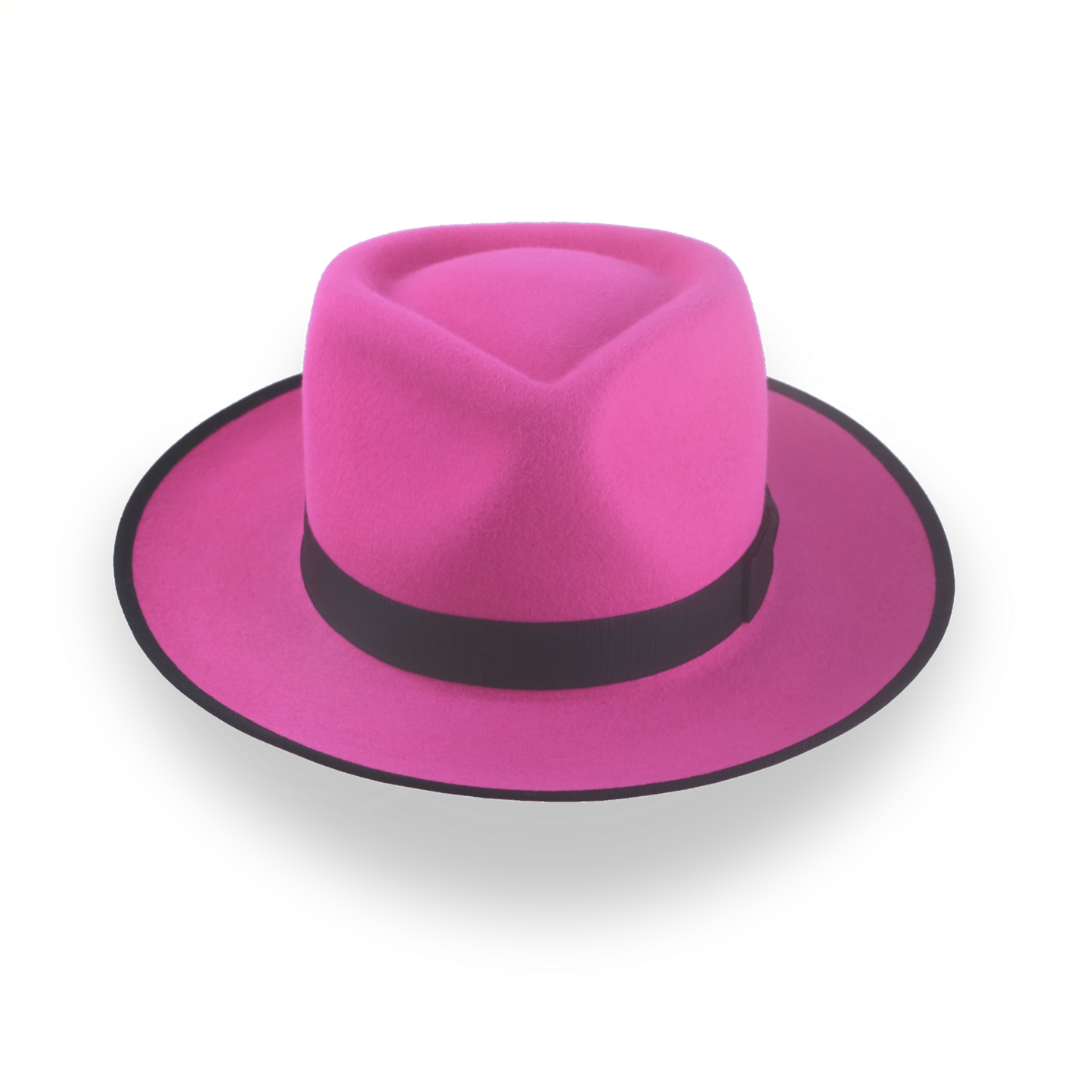 Stylish Fuchsia Fedora Hat with Custom Fit | The Equinox - Agnoulita Hats 6 