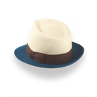 Summer Style Two-Tone Panama Fedora Hat with Felt Brim | The Alexander - Agnoulita 3 