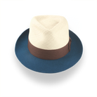 Summer Style Two-Tone Panama Fedora Hat with Felt Brim | The Alexander - Agnoulita Hats 6 