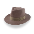 Taupe Brown Wide Brim Fedora For Men | The Sovereign - Agnoulita Hats 1 