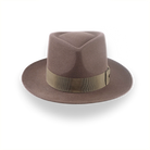 Taupe Brown Wide Brim Fedora For Men | The Sovereign - Agnoulita Hats 6 