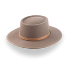 Taupe Brown Wide Brim Western Country Hat in Fur Felt | The Talisman - Agnoulita 1 