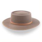 Taupe Brown Wide Brim Western Country Hat in Fur Felt | The Talisman - Agnoulita Hats 5 