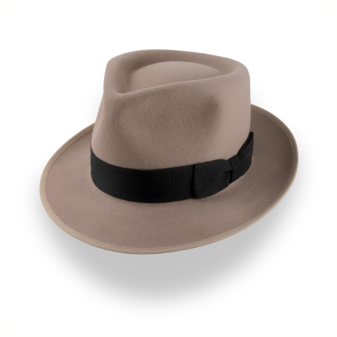 Versatile Tawny Men's Fedora Hat in Rabbit Fur | The Archer - Agnoulita 1 