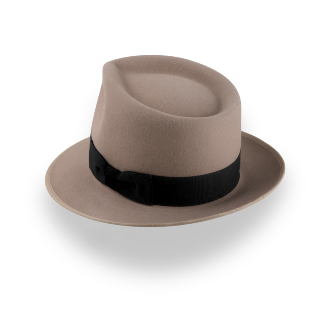 Versatile Tawny Men's Fedora Hat in Rabbit Fur | The Archer - Agnoulita Hats 3 