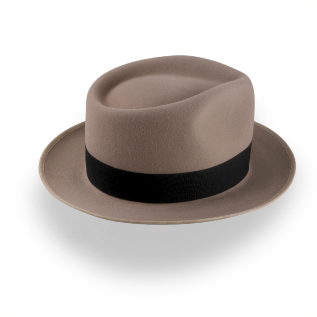 Versatile Tawny Men's Fedora Hat in Rabbit Fur | The Archer - Agnoulita Hats 5 