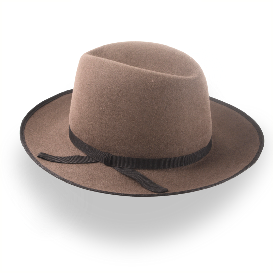 Wide Brim Western Fedora Hat with Classic 3-Inch Brim | The Wayfarer - Agnoulita Hats 3 