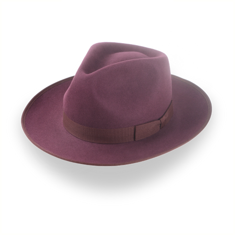 Wine Red Wide Brim Fedora Hat with Custom Options | The Ulysses