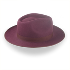 Wine Red Wide Brim Fedora Hat with Custom Options | The Ulysses - Agnoulita Hats 5 