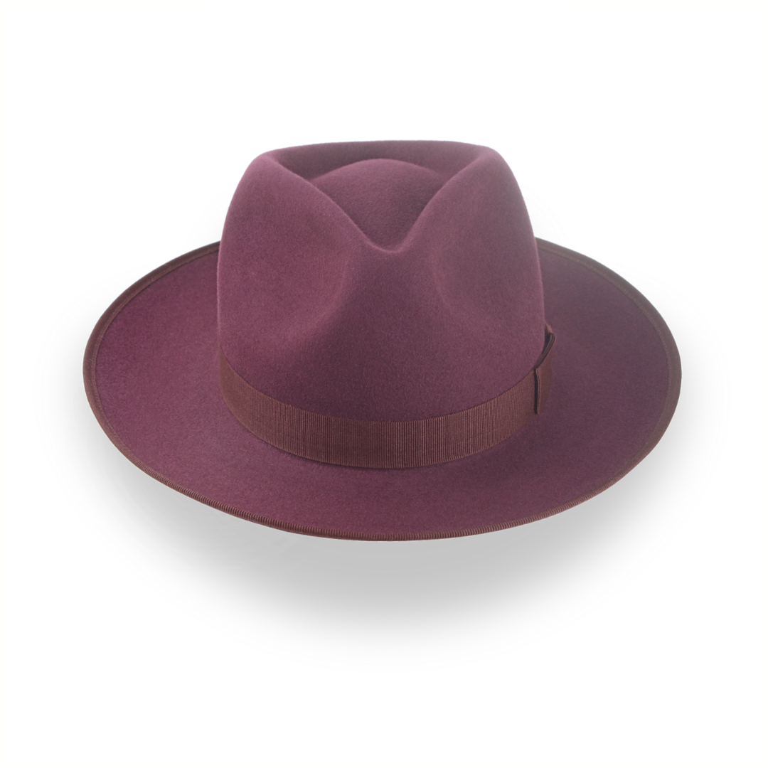 Wine Red Wide Brim Fedora Hat with Custom Options | The Ulysses - Agnoulita 6 