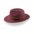 Wine Wide Brim Fedora Hat for Women in Lush Fur Felt | The Pinnacle - Agnoulita Hats 2 